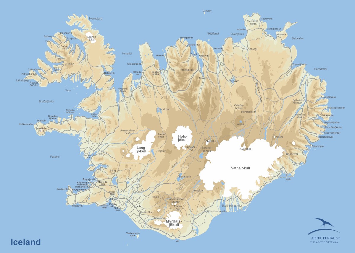 map of Iceland