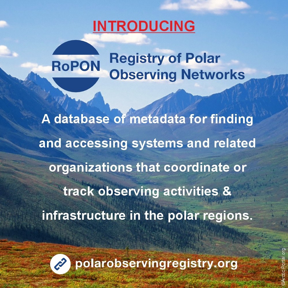 Registry of Polar Observing Networks (RoPON)