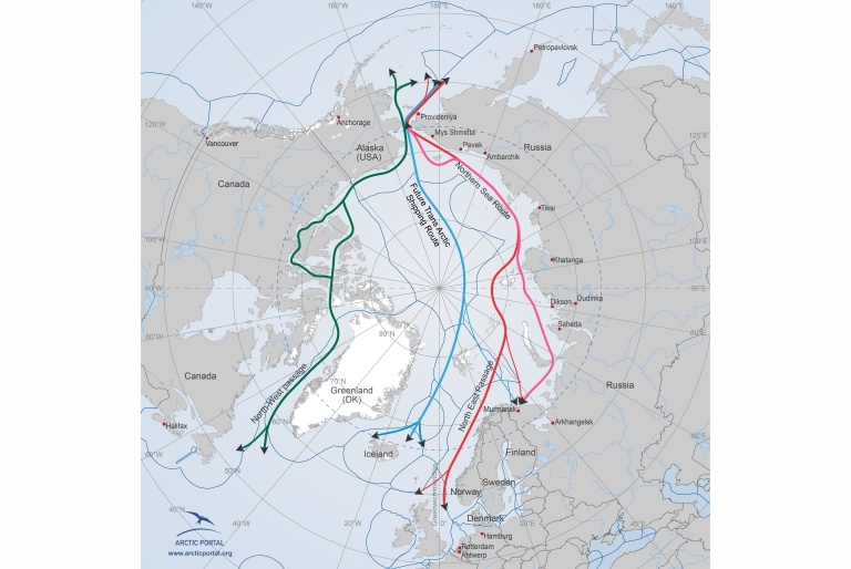 Arctic Sea Routes, Northeast Passages and EEZs