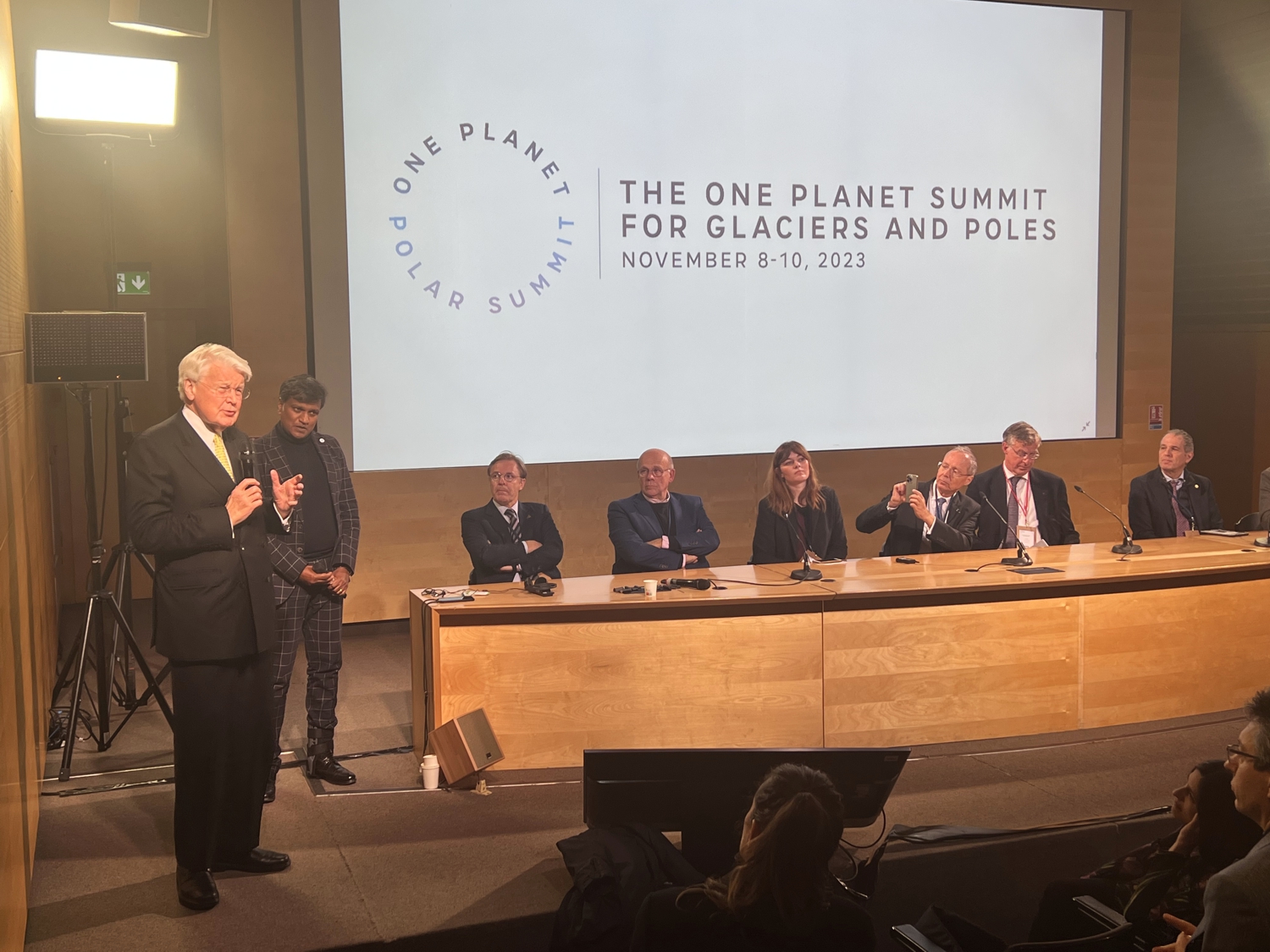 Ólafur Ragnar Grímsson at One Planet - Polar summit in Paris 2023