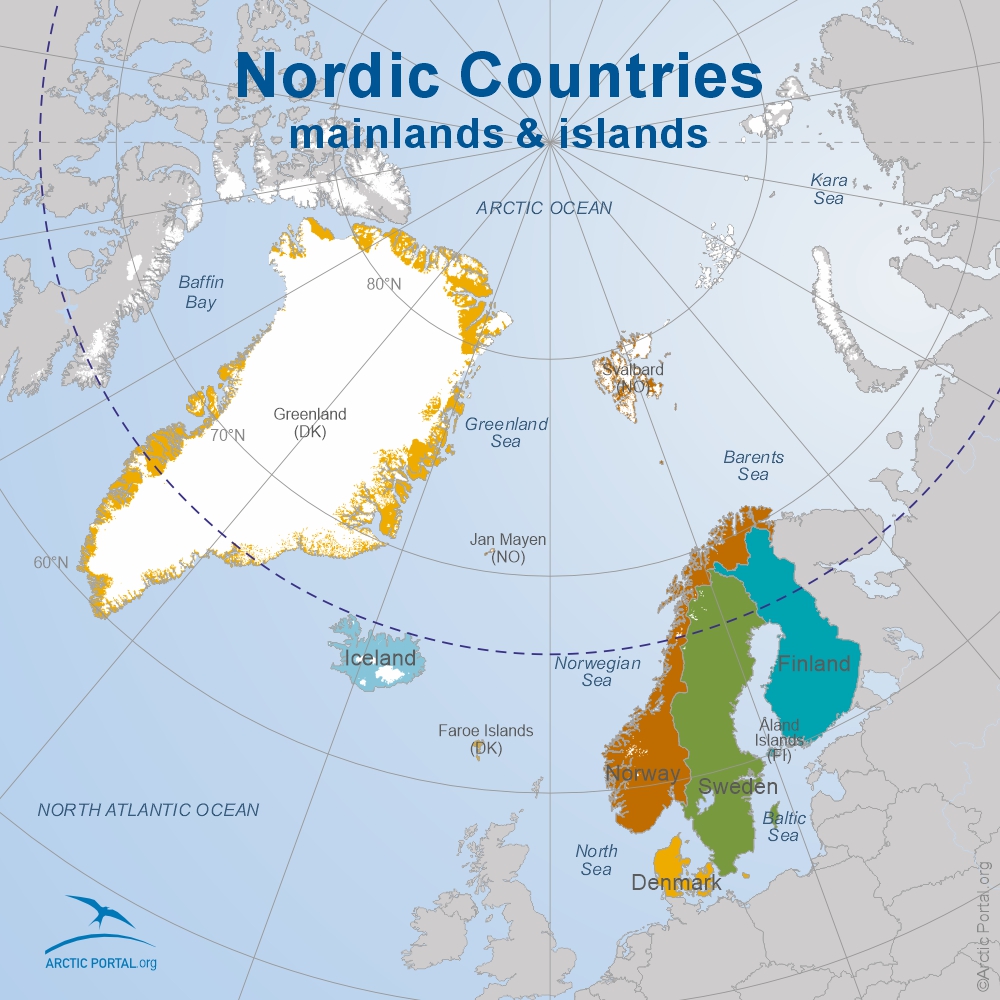 Nordic Countries map