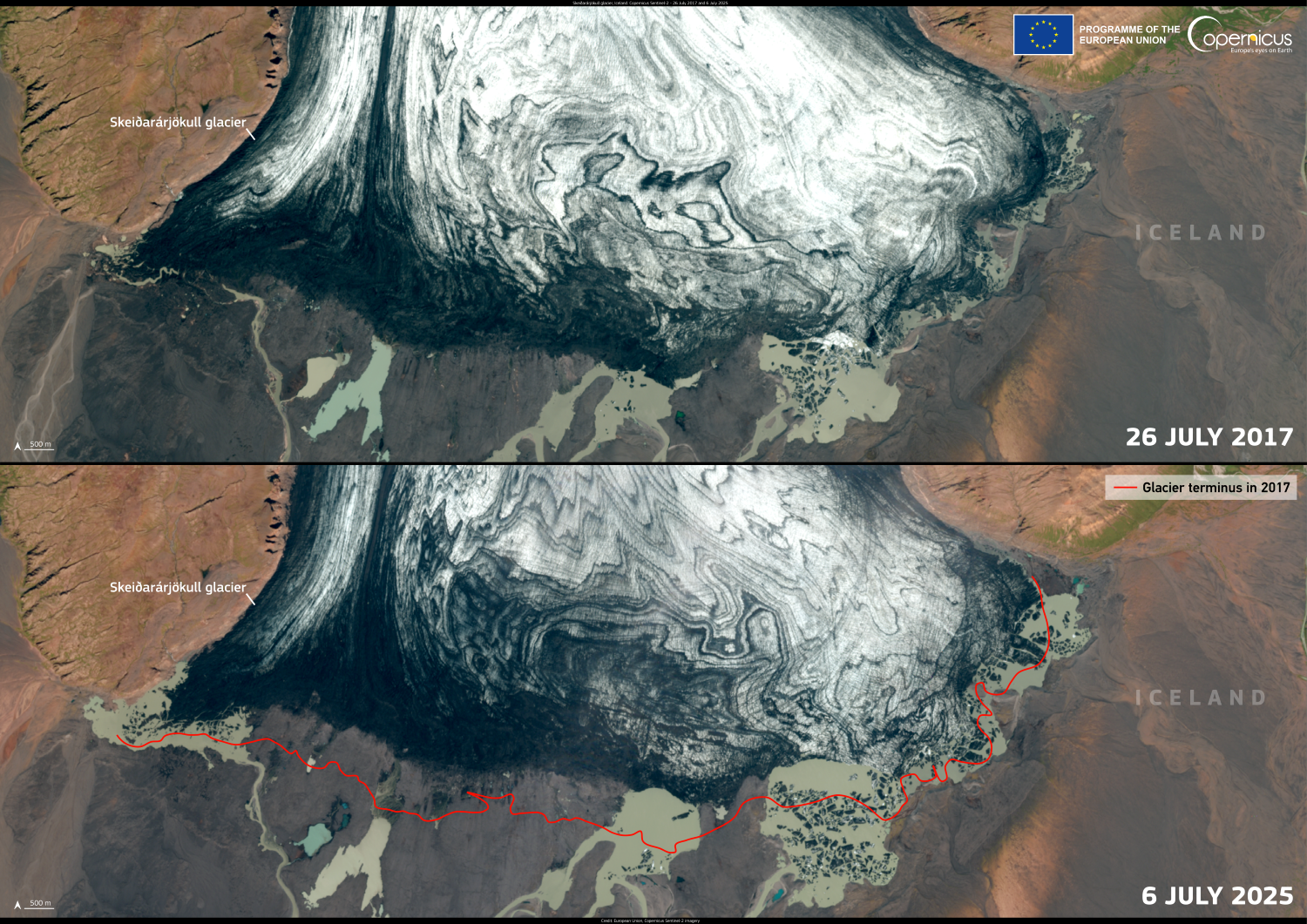 Skeiðarárjökull glacier in Iceland