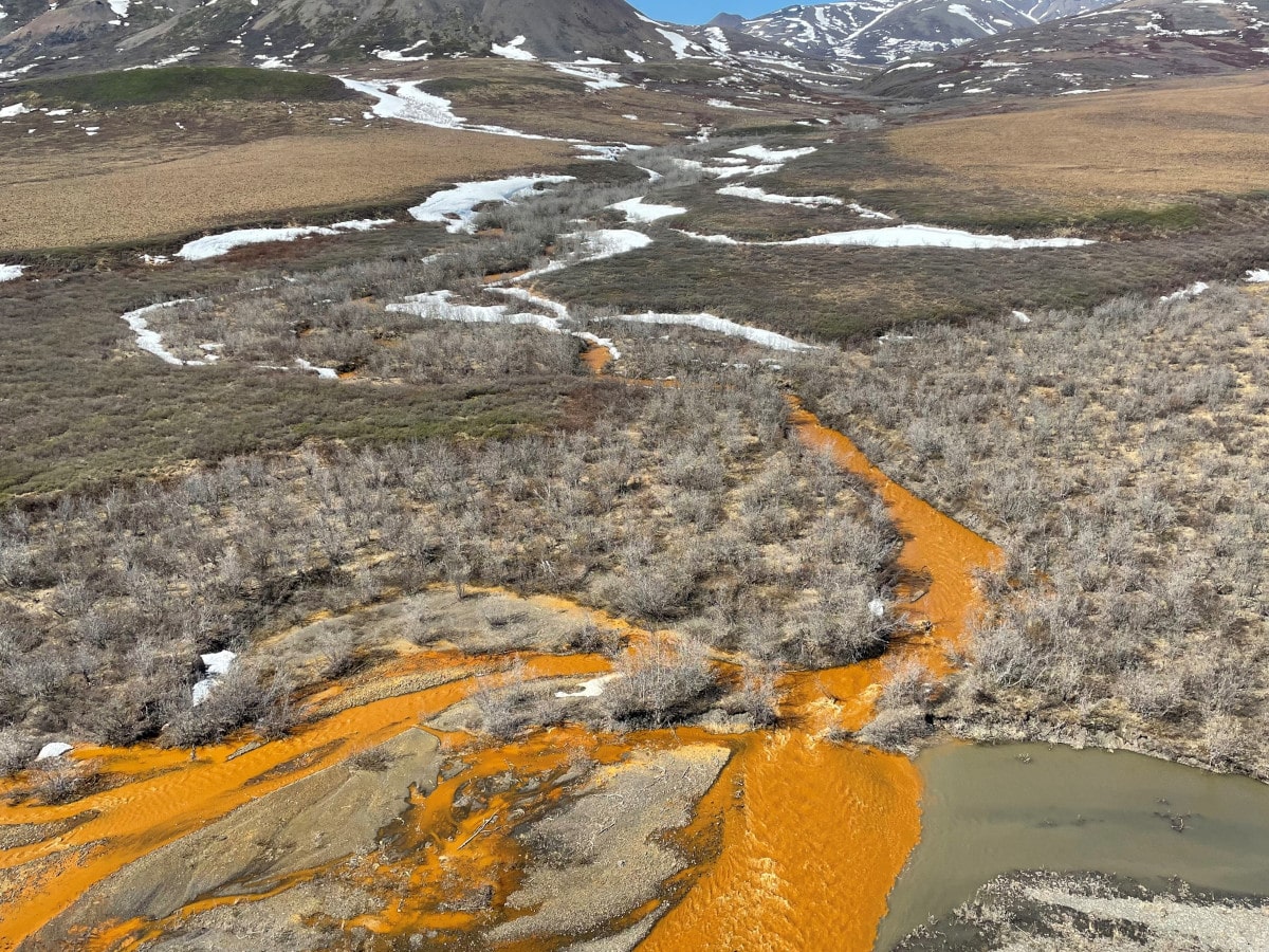 Alaska rivers turn orange