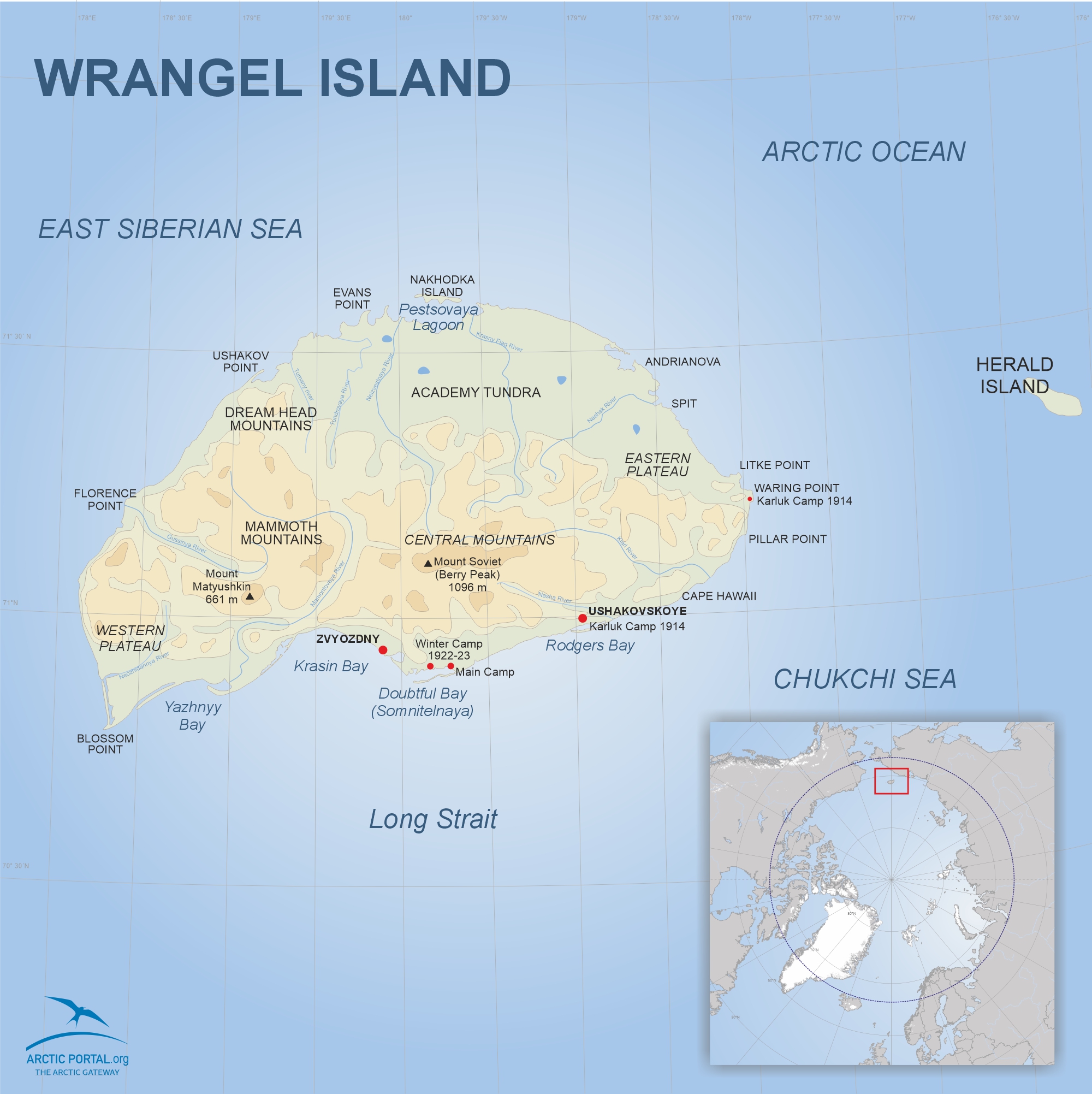 Wrangel Island map