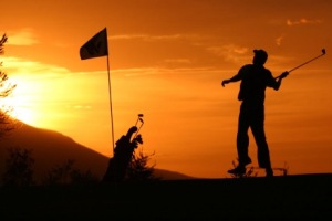 Playing golf during the night at Arctic Open