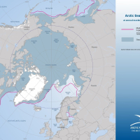 Arctic Sea Ice Deposits at annual maximum February 2023